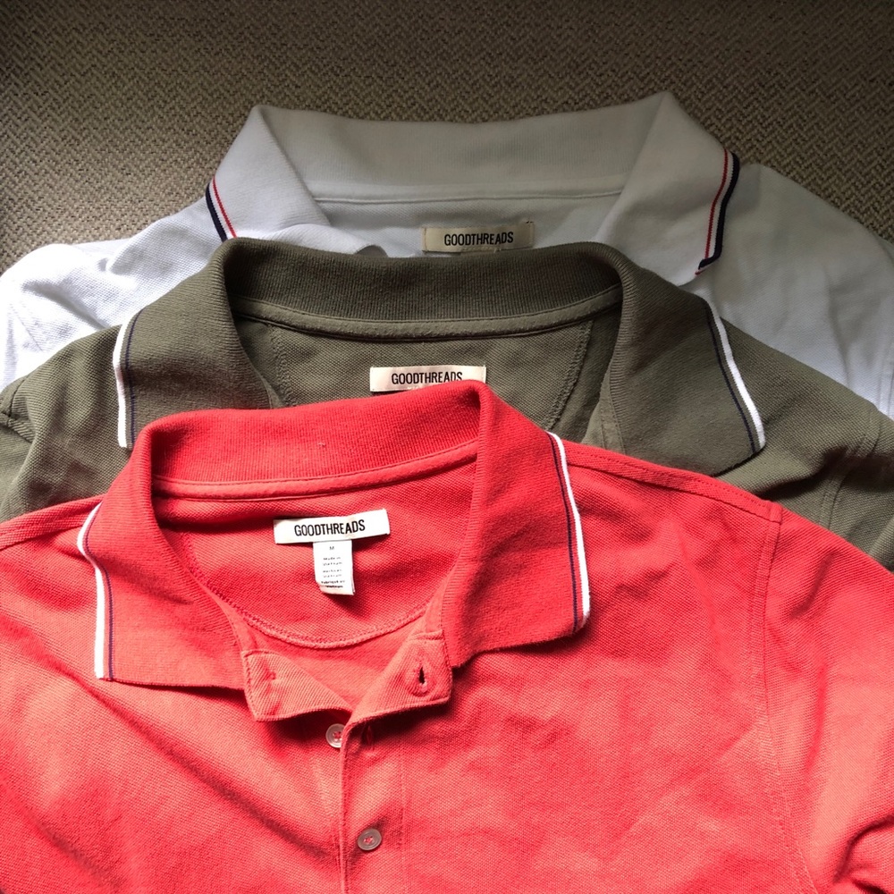 Pack of three good threads polos
